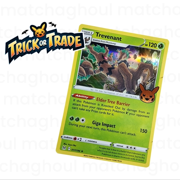 Pokemon Other - 🤍 Trevenant Trick Or Trade BOOster Card